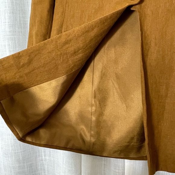 VINTAGE Jones New York LINEN Collarless Blazer Women Size 4 - Picture 3 of 8